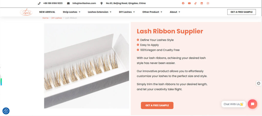 LEVI LASHES Lash Ribbon